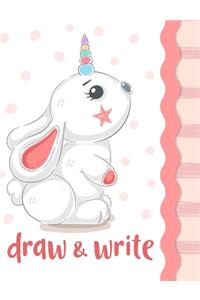 Draw And Write Primary Journal - Magical Rabbitcorns