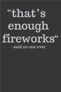 Fireworks Notebook Journal