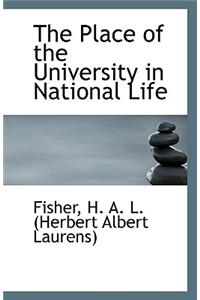 The Place of the University in National Life