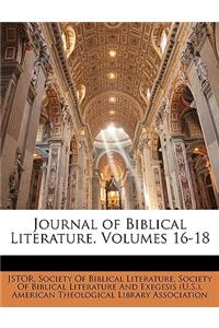 Journal of Biblical Literature, Volumes 16-18