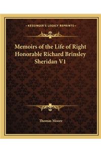 Memoirs of the Life of Right Honorable Richard Brinsley Sheridan V1