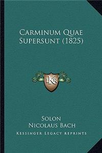 Carminum Quae Supersunt (1825)