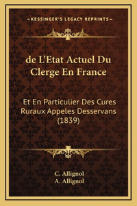 de L'Etat Actuel Du Clerge En France