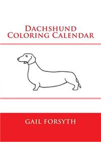 Dachshund Coloring Calendar
