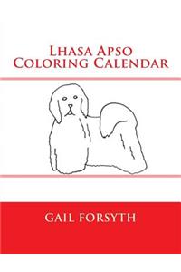 Lhasa Apso Coloring Calendar