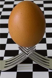 Brown Egg Balanced on Two Forks Journal