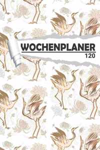 Wochenplaner Flamingo Edel: Eleganter Terminplaner I DIN A5 I 120 Seiten I Undatiert I Wochenkalender I Organizer für Schule, Uni und Büro