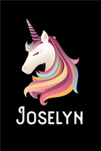 Joselyn: Journal (Diary, Notebook) Personalized Custom Name Unicorn Birthday Gift for Girls and Women