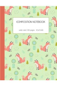 Composition notebook wide ruled 120 pages 8.5x11 (A4)