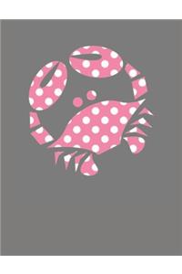 Pink Polka Dot Crab Notebook