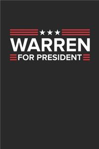 Warren 2020 Notebook - Elizabeth Warren Gift - Vintage President Journal - 2020 Election Diary for Democratic Friends And Family