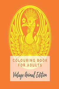Colouring Book For Adults. Vintage Animal Patterns