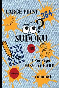 Large Print Sudoku 1 Per Page Easy to Hard