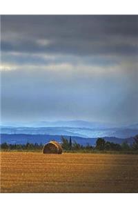 Hay Fields Notebook Large Size 8.5 x 11 Ruled 150 Pages