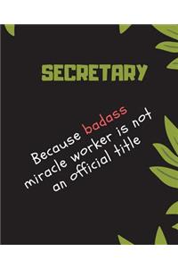 SECRETARY Because Badass Miracle Worker Is Not An Official Title