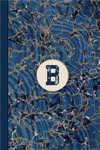 Monogram B Marble Notebook (Blue Ginger Edition)