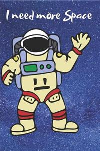 Astronaut Blank Lined Journal Notebook