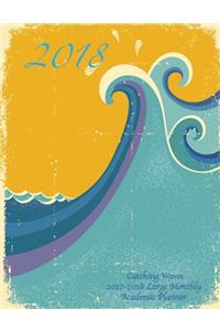 2018- Catching Waves 2017-2018 Large Monthly Academic Planner