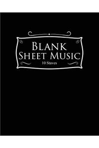 Blank Sheet Music - 10 Staves