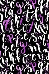 Journal Notebook Sparkly Letters Pattern 6