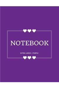 Notebook Extra Large: Purple: Notebook 8.5 X 11: Notebook 400 Pages