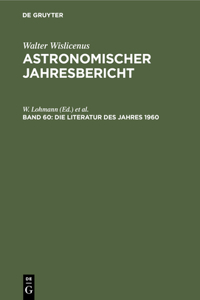 Die Literatur Des Jahres 1960