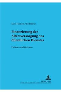 Finanzierung Der Altersversorgung Des Oeffentlichen Dienstes