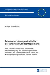 Patronatserklaerungen Im Lichte Der Juengsten Bgh-Rechtsprechung