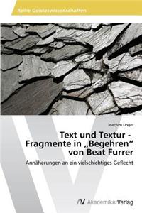 Text und Textur - Fragmente in 