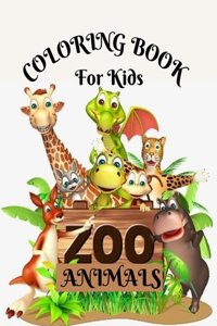 Zoo Animals Coloring Book for Kids