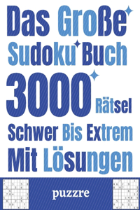 Große Sudoku Buch 3000 Rätsel Schwer Bis Extrem Mit Lösungen