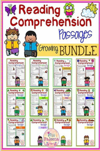 Reading Comprehension assags growing bundle