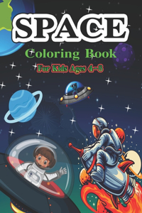 Space Coloring Book for Kids Ages 4-8
