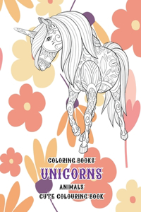 Coloring Books Animal - Cute Colouring Book - Unicorns