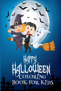 Happy halloween coloring book for kids