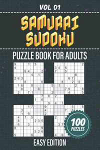 Samurai Sudoku Puzzle Book For Adults