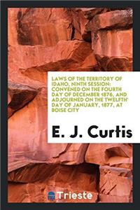 Laws of the Territory of Idaho, Ninth Session