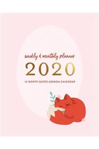 Weekly & Monthly Planner 2020 12-Month Dated Agenda Calendar