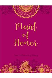 Maid of Honor Event Planning Diary