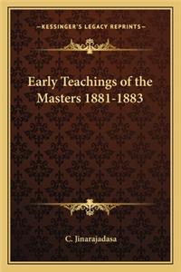 Early Teachings of the Masters 1881-1883