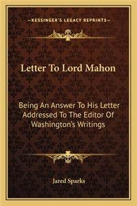 Letter To Lord Mahon