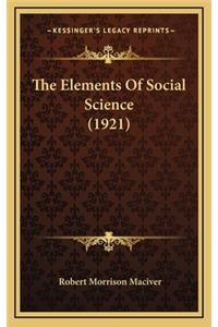 The Elements of Social Science (1921)