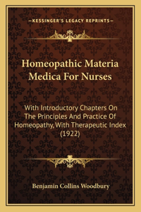 Homeopathic Materia Medica For Nurses