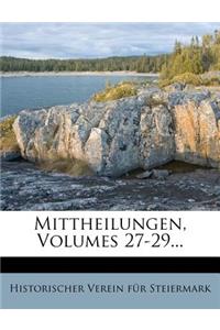 Mittheilungen, Volumes 27-29...