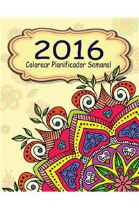 2016 Colorear Planificador Semanal
