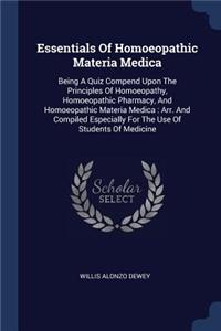 Essentials Of Homoeopathic Materia Medica
