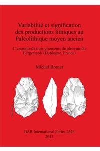 Variabilité et signification des productions lithiques au Paléolithique moyen ancien