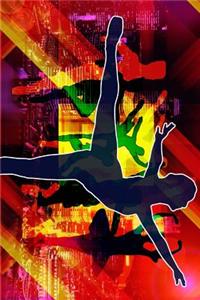 Colorful Ballet Dancer Silhouettes in Pose