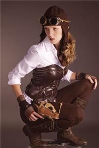 Steampunk Girl Grid Notebook