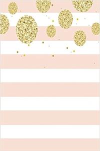 Peach Polka Dots and Stripes Journal